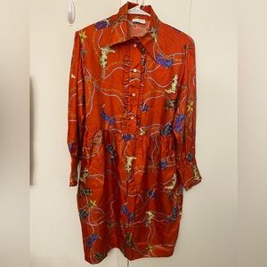 Silk dress Sandro Multicolour